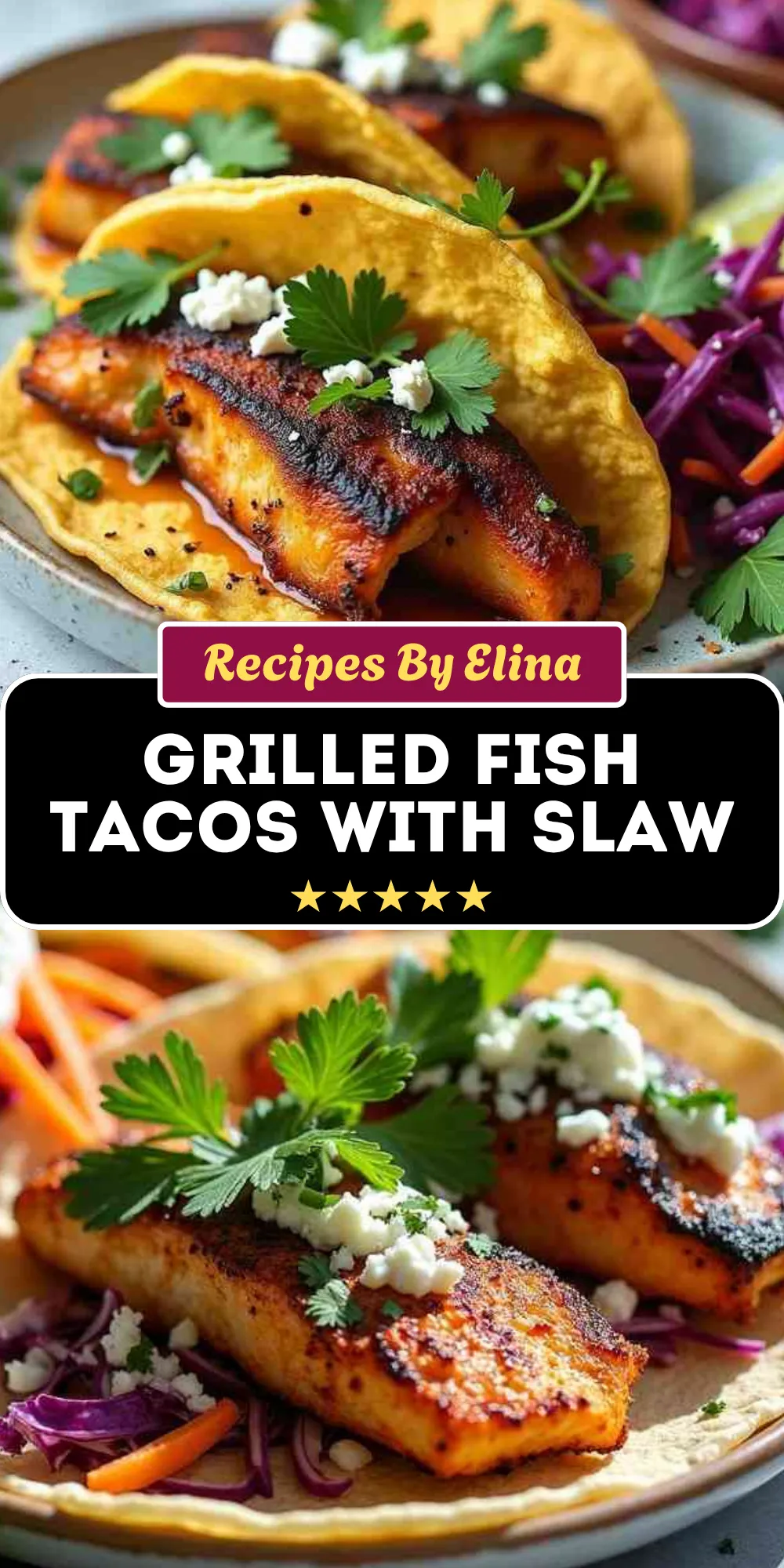 Grilled Fish Tacos with Slaw