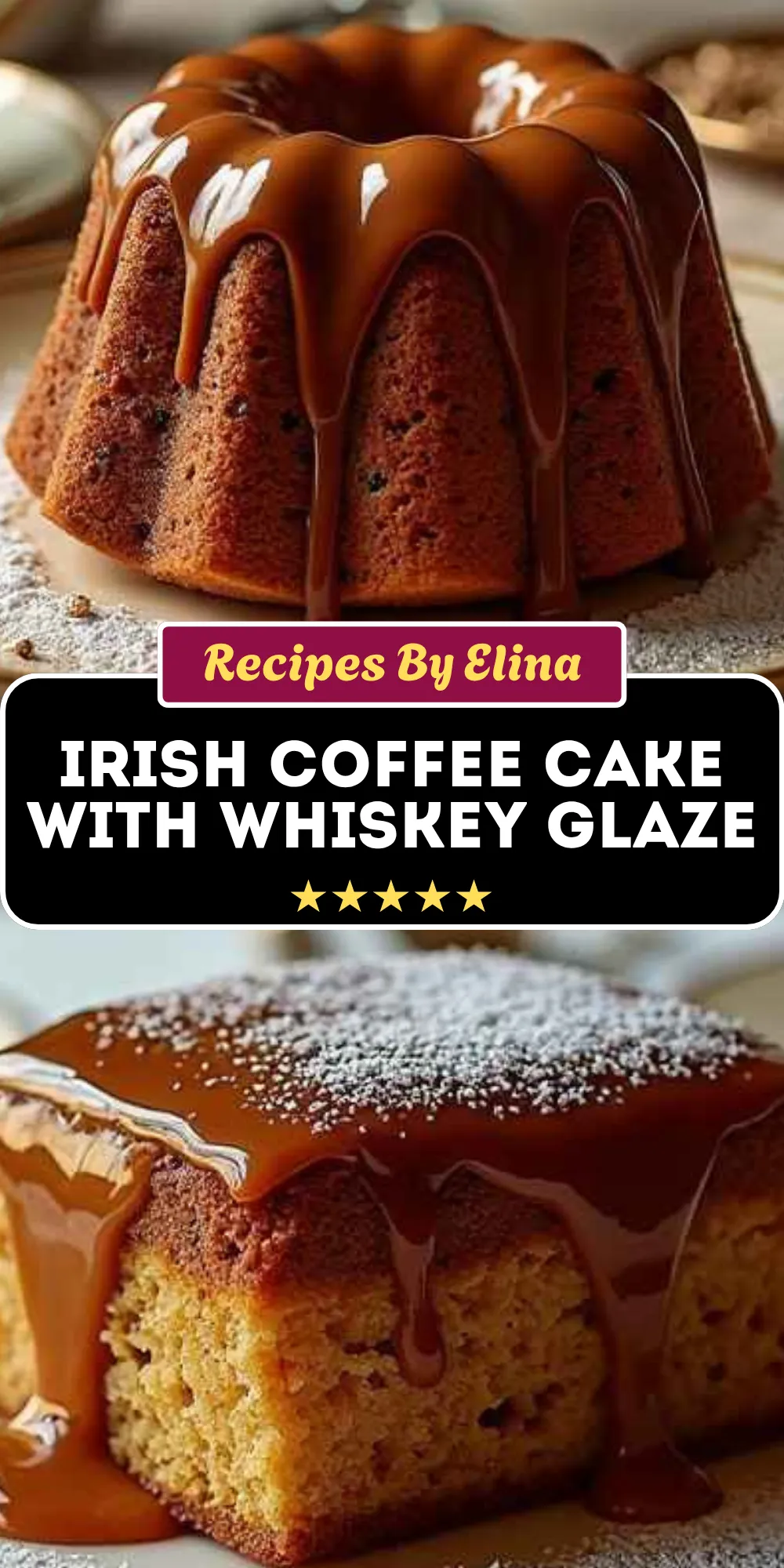 Irish Coffee Cake with Whiskey Glaze