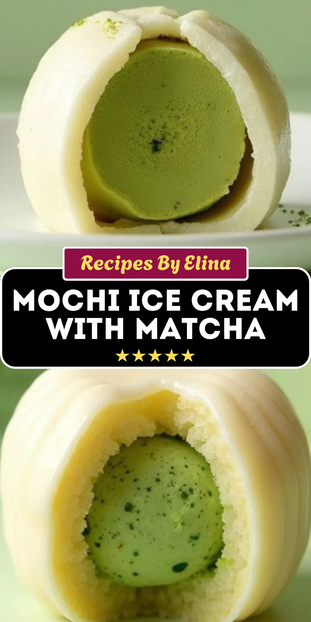 Japanese Mochi Ice Cream with Matcha