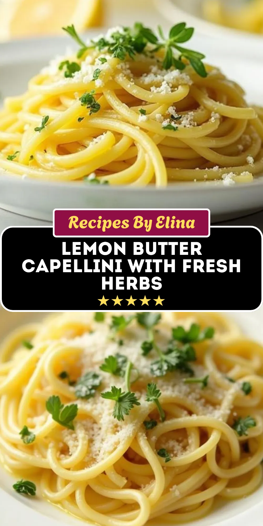Lemon Butter Capellini with Fresh Herbs