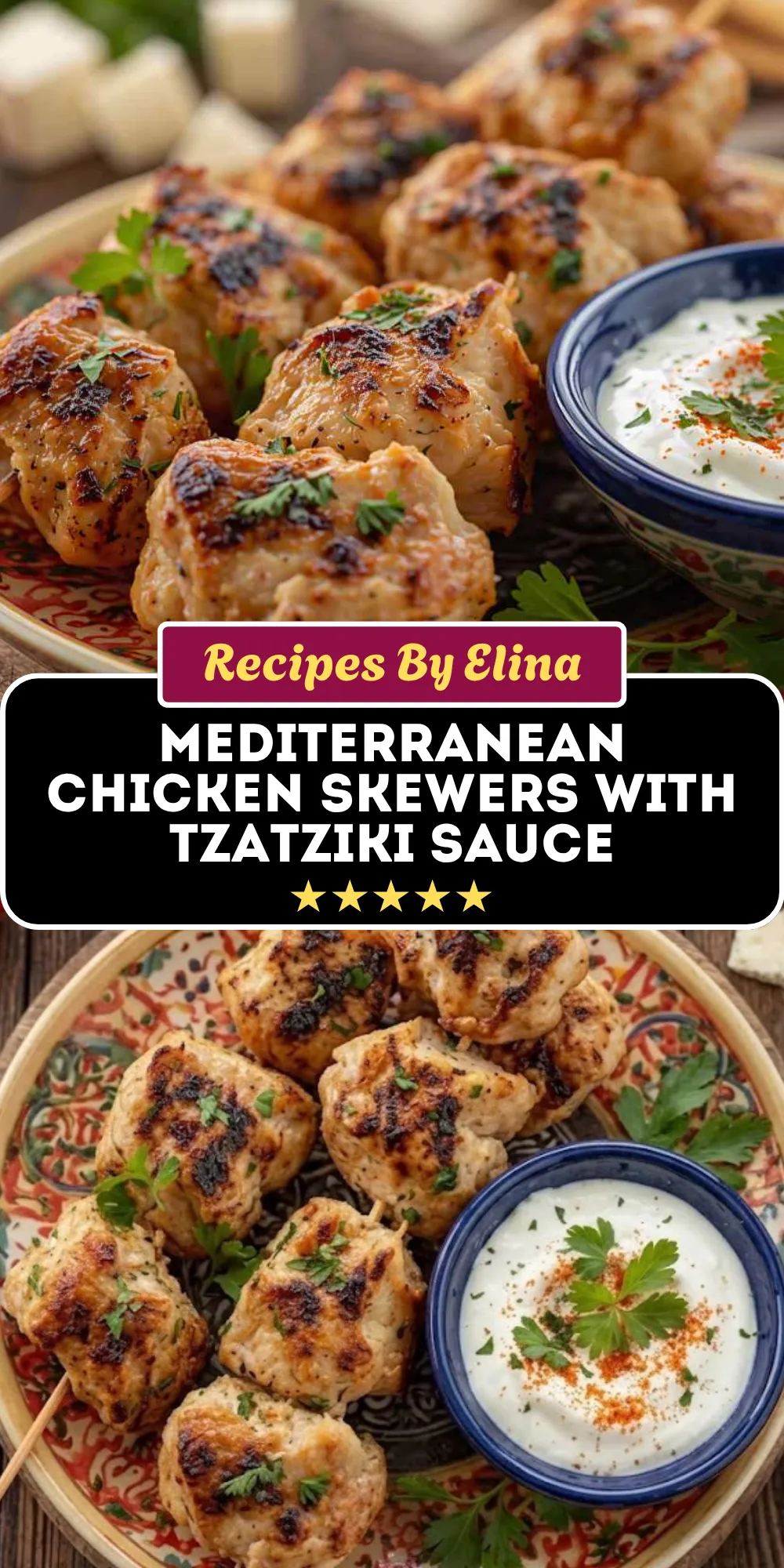 Mediterranean Chicken Skewers with Tzatziki Sauce