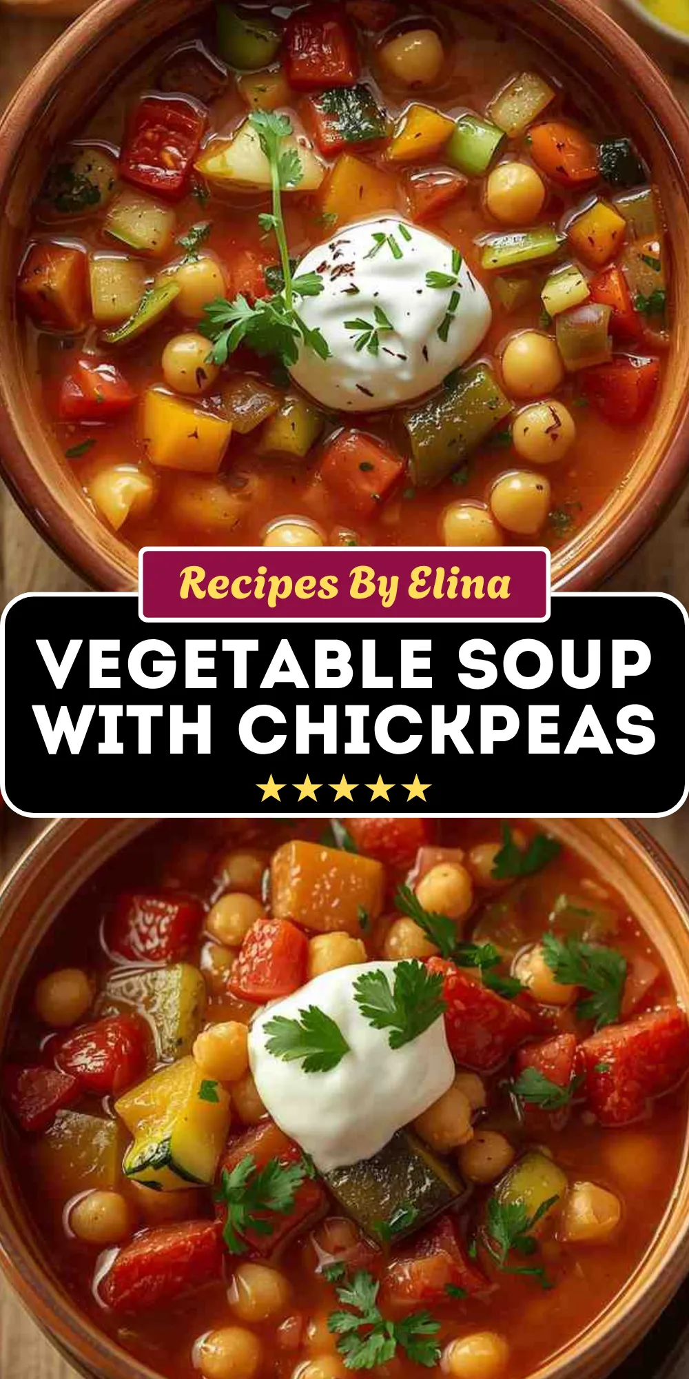 Mediterranean Vegetable Soup with Chickpeas