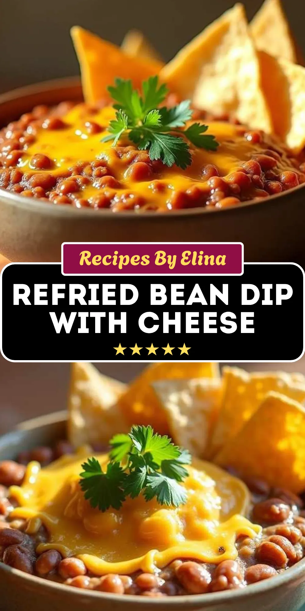 Refried Bean Dip with Cheese