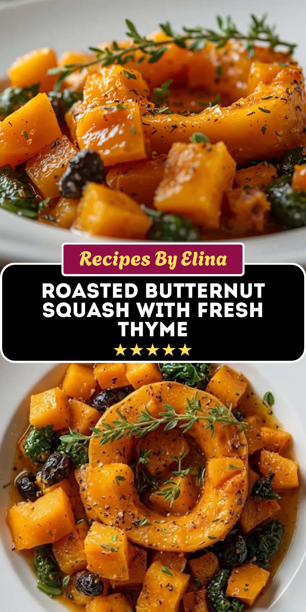 Roasted Butternut Squash with Fresh Thyme