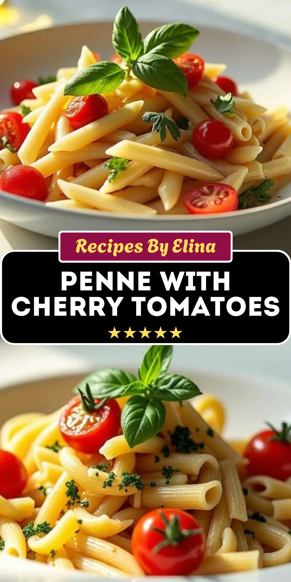Roasted Garlic And Herb Penne with Cherry Tomatoes