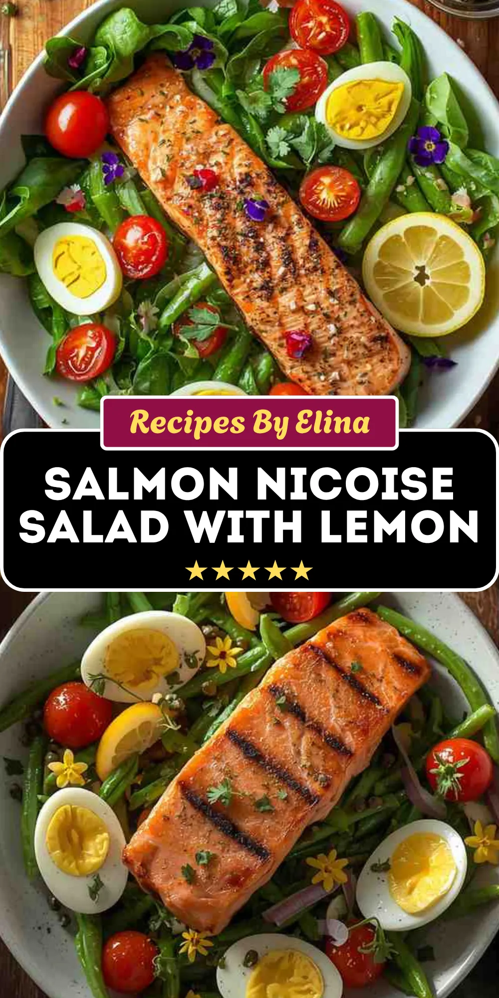 Salmon Nicoise Salad with Lemon Vinaigrette