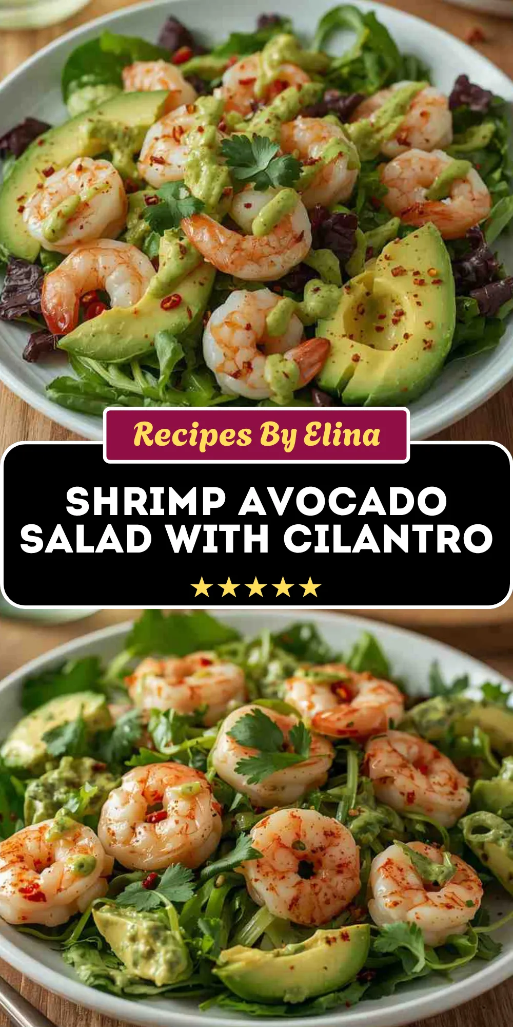 Shrimp Avocado Salad with Cilantro Dressing