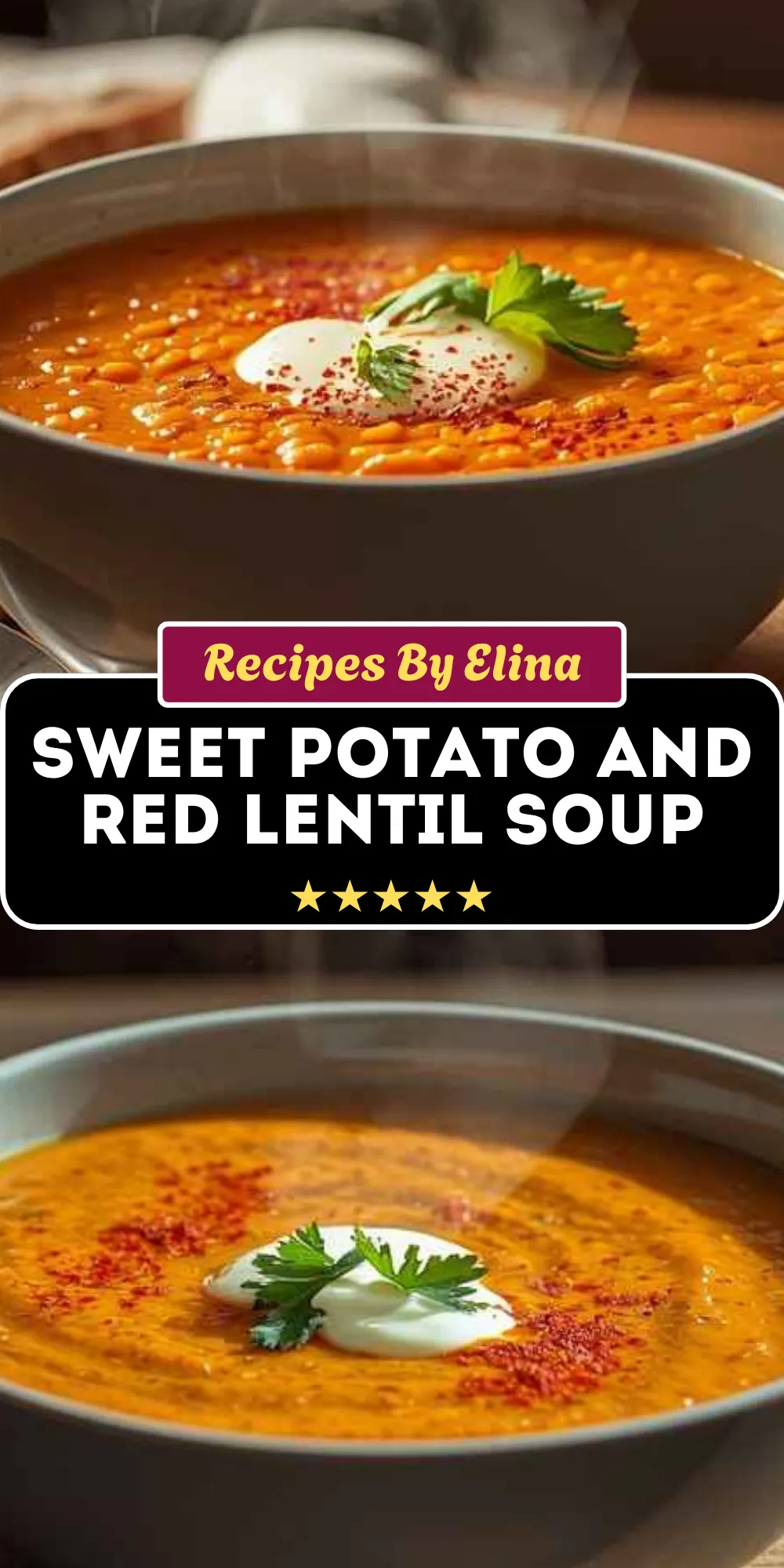 Sweet Potato and Red Lentil Soup