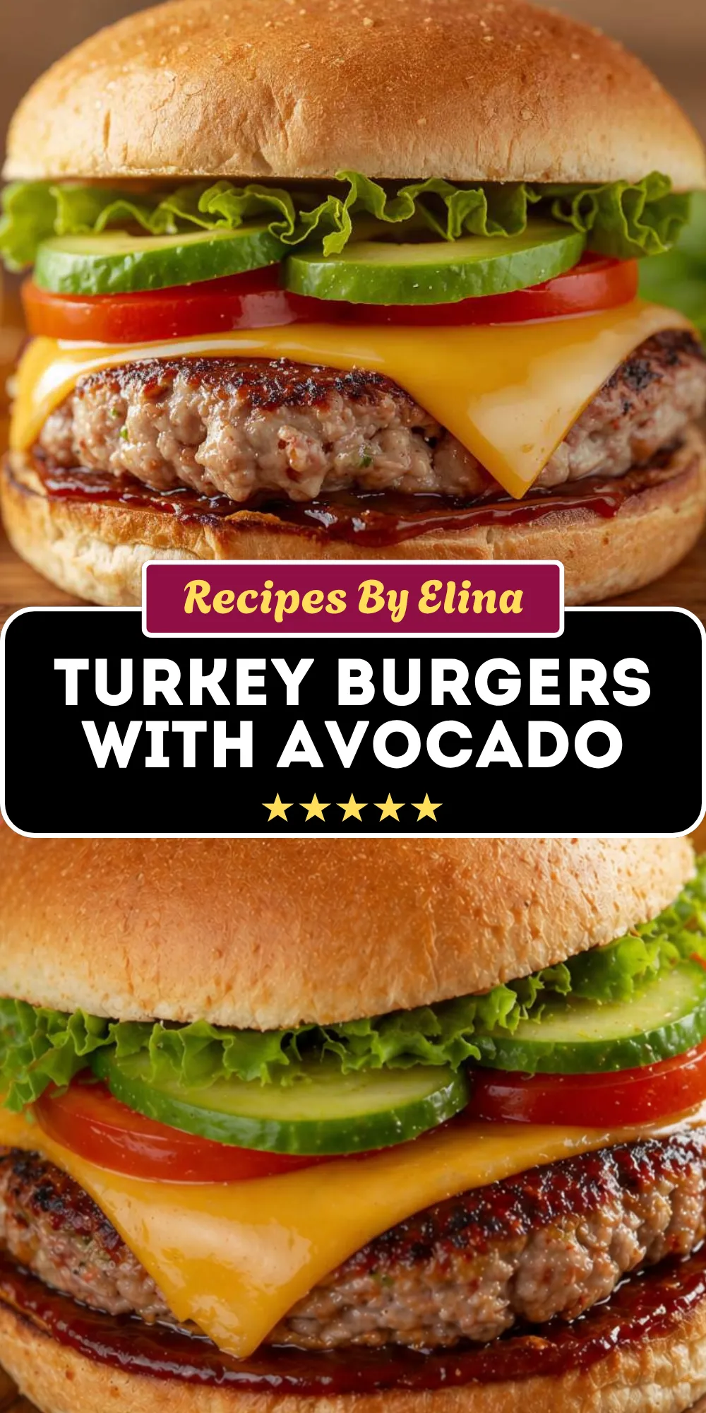 Turkey Burgers with Avocado and Swiss Cheese