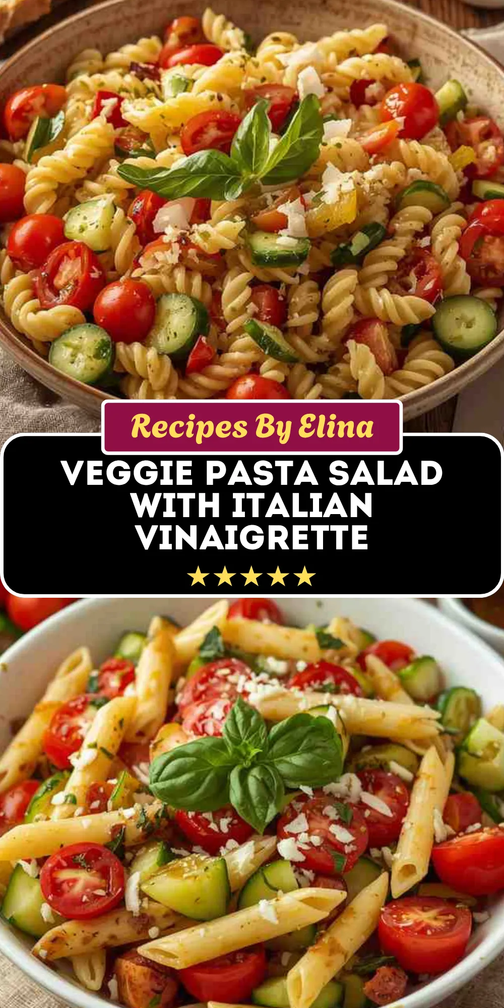 Veggie Pasta Salad with Italian Vinaigrette