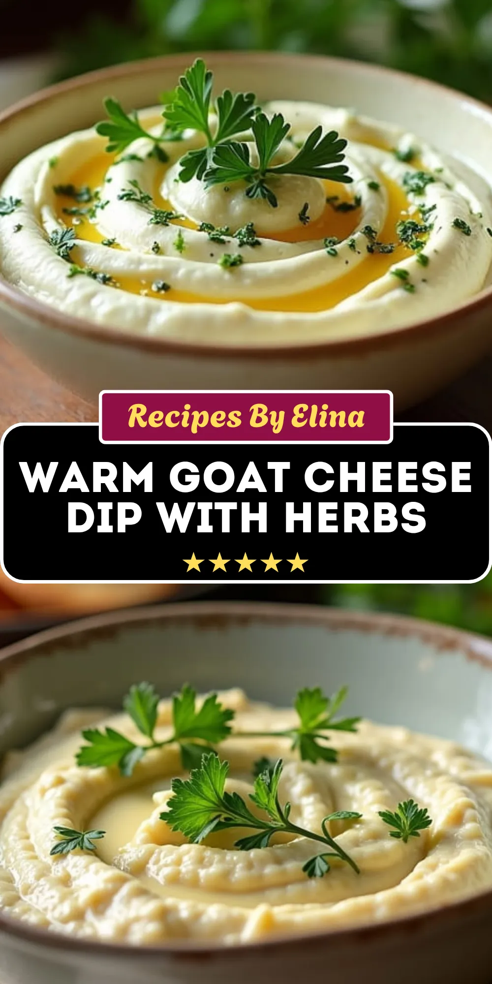 Warm Goat Cheese Dip with Herbs