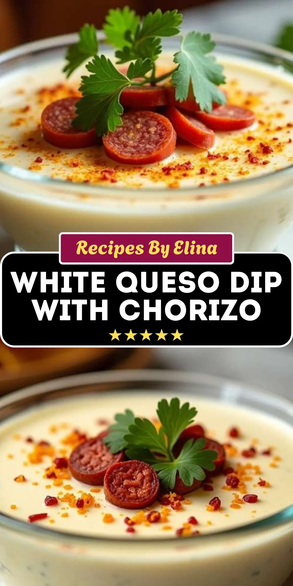 White Queso Dip with Chorizo