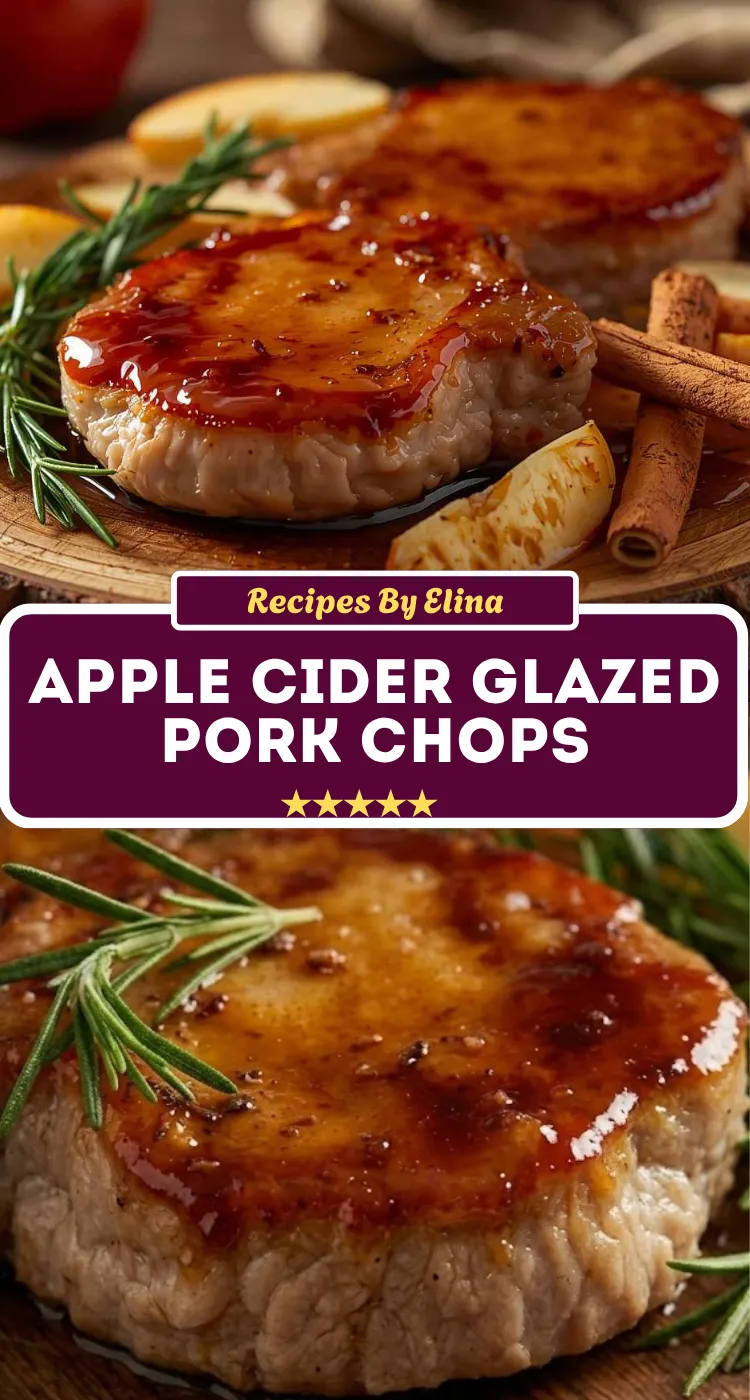 Apple Cider Glazed Pork Chops with Cinnamon Apples