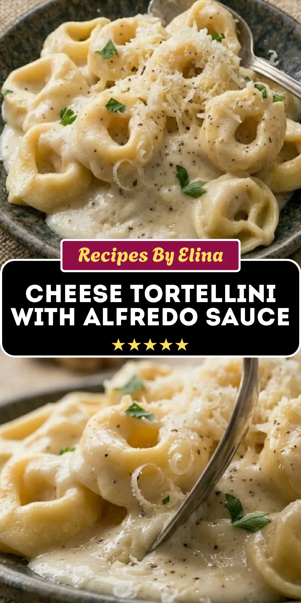 Cheese Tortellini with Alfredo Sauce