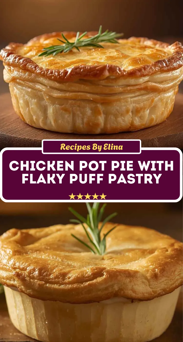 Chicken Pot Pie with Flaky Puff Pastry