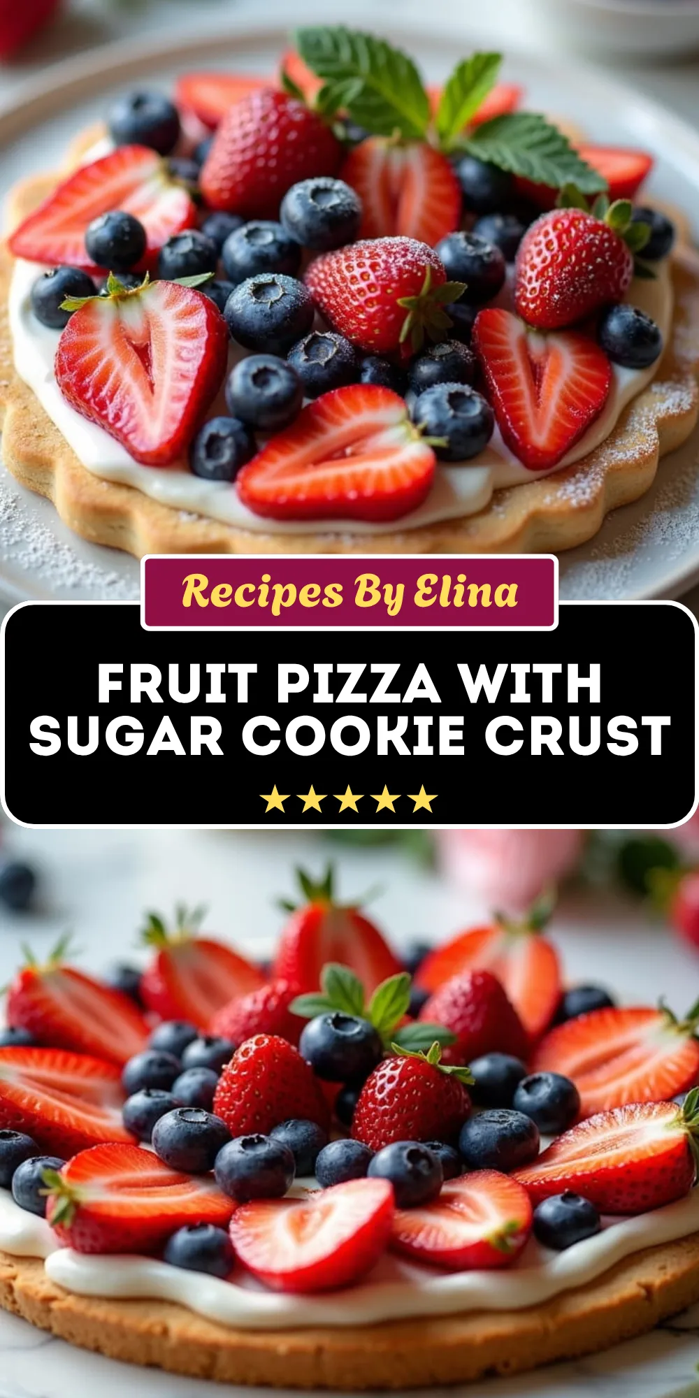 Fruit Pizza with Sugar Cookie Crust
