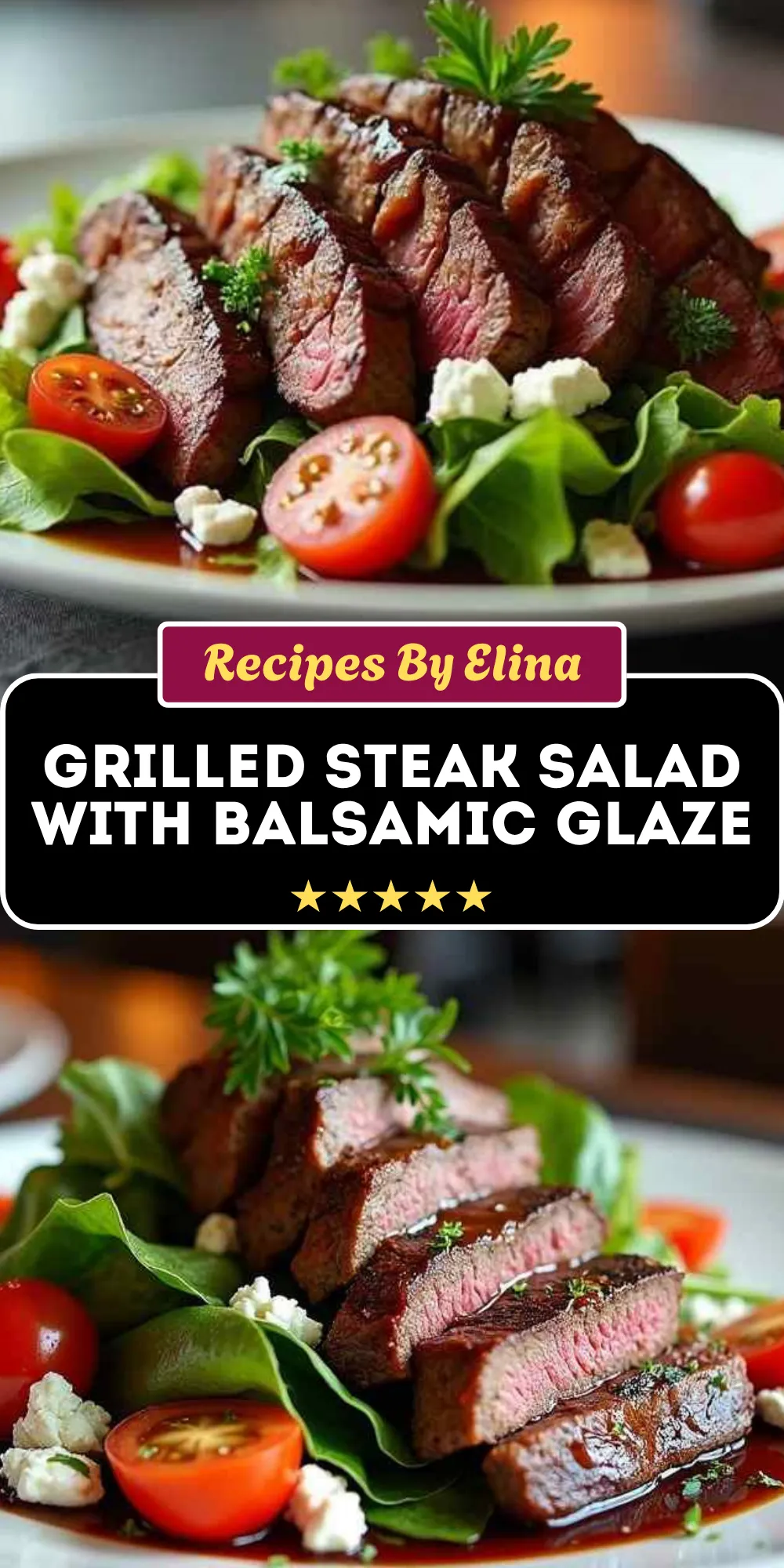 Grilled Steak Salad with Balsamic Glaze