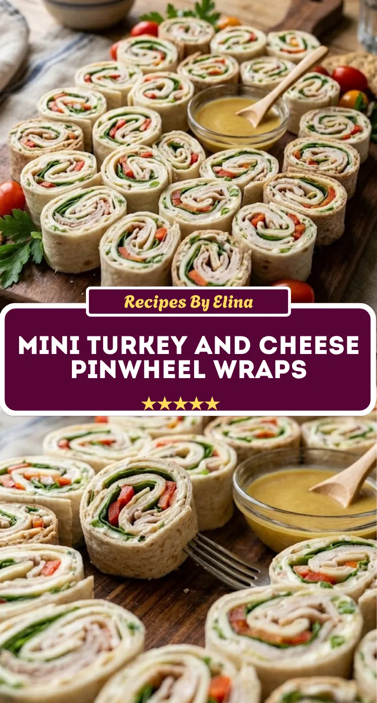 Mini Turkey And Cheese Pinwheel Wraps