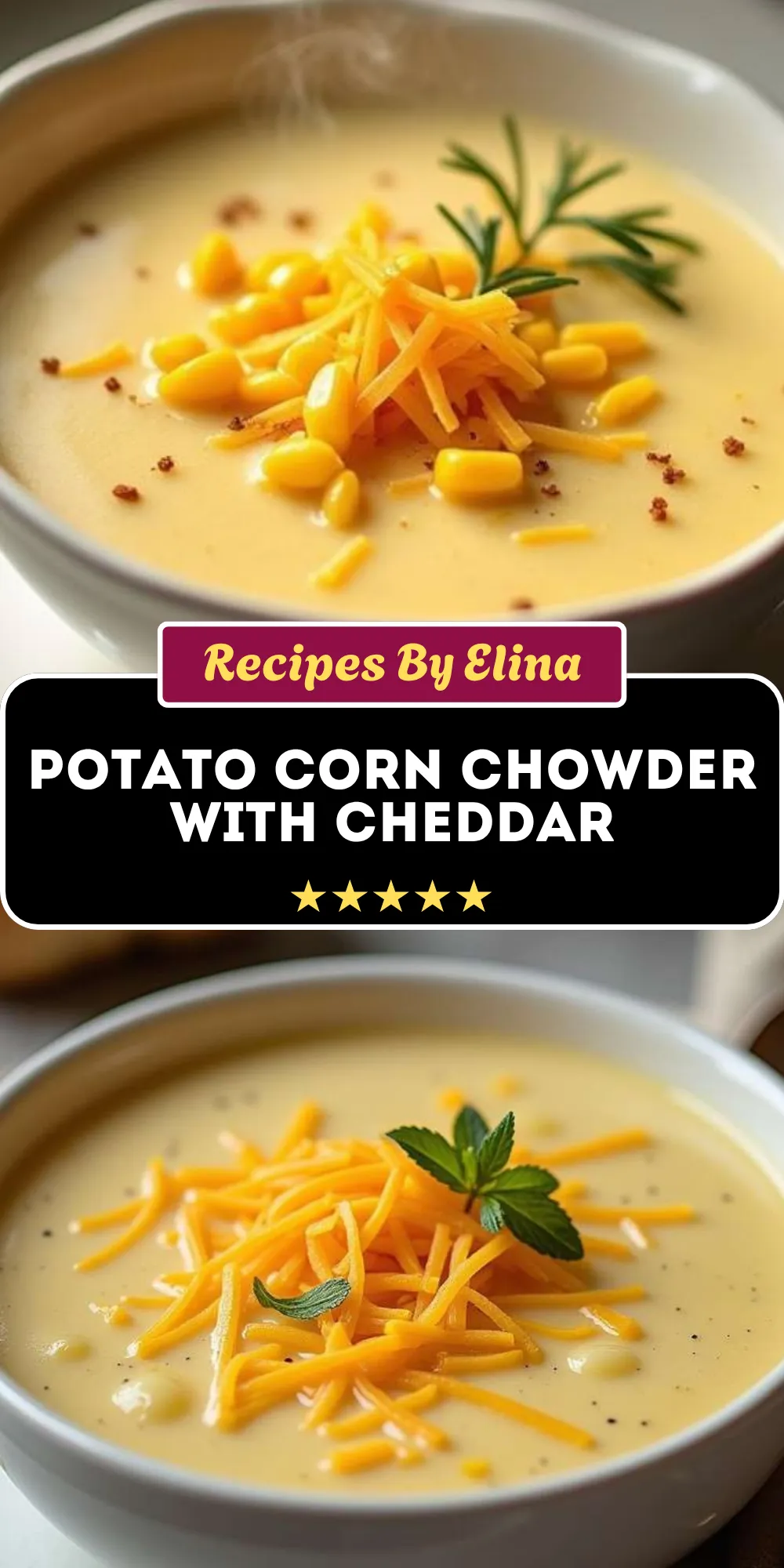 Potato Corn Chowder with Cheddar