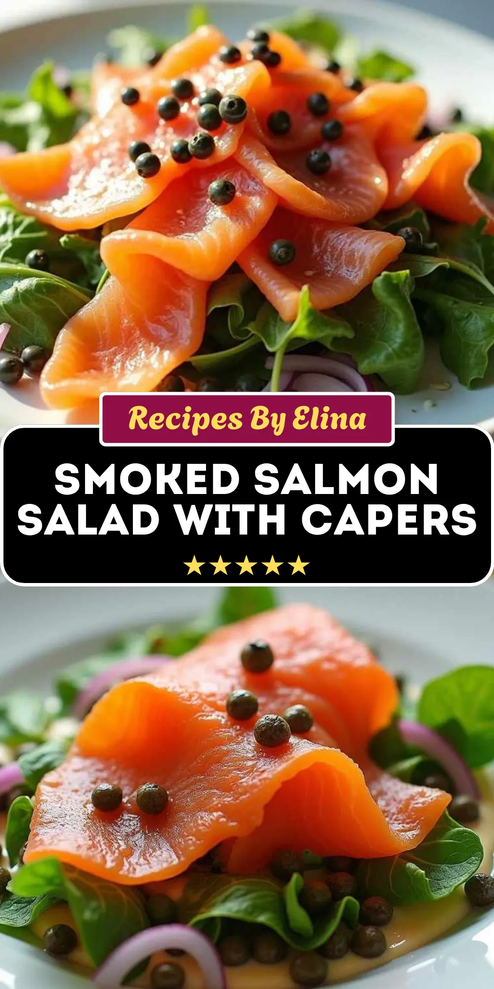 Smoked Salmon Salad with Capers and Red Onion