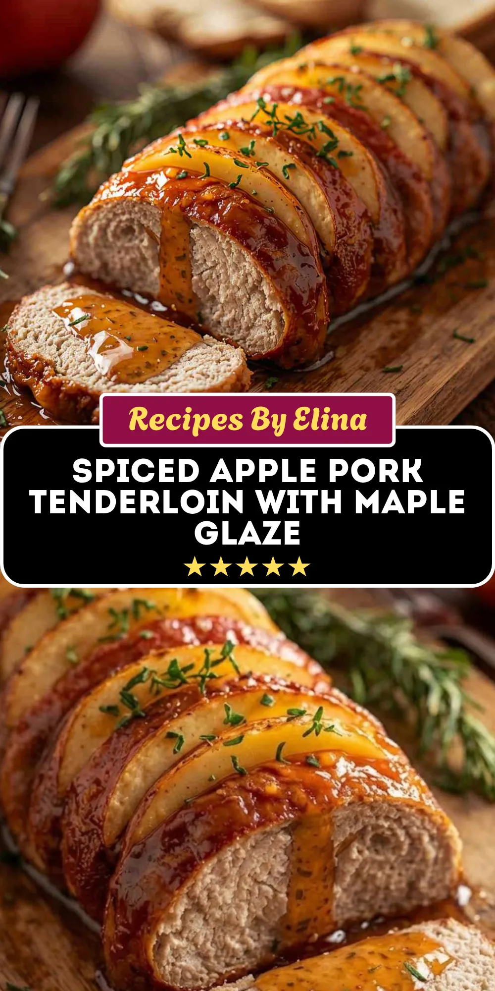 Spiced Apple Pork Tenderloin with Maple Glaze