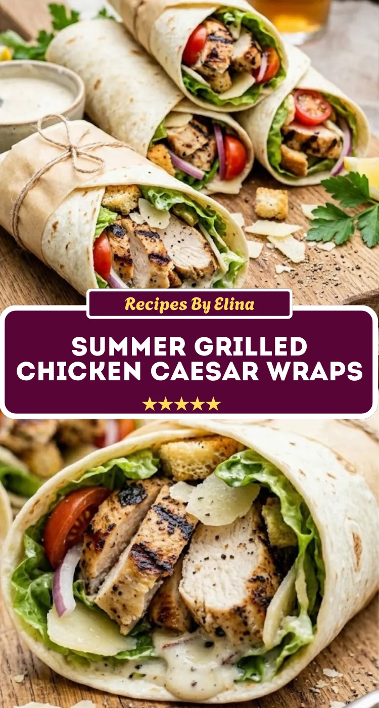 Summer Grilled Chicken Caesar Wraps