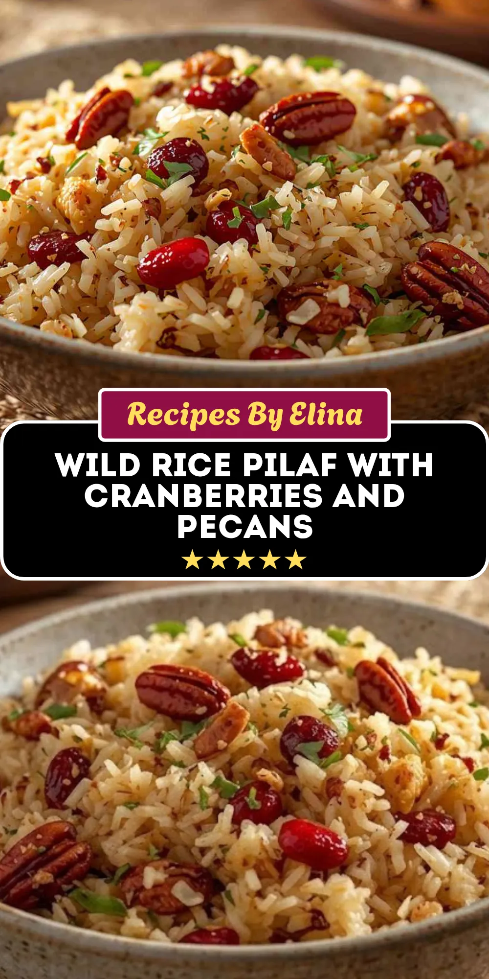 Wild Rice Pilaf with Cranberries and Pecans