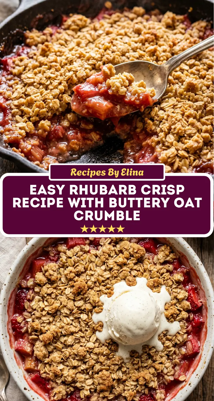 Easy Rhubarb Crisp Recipe with Buttery Oat Crumble