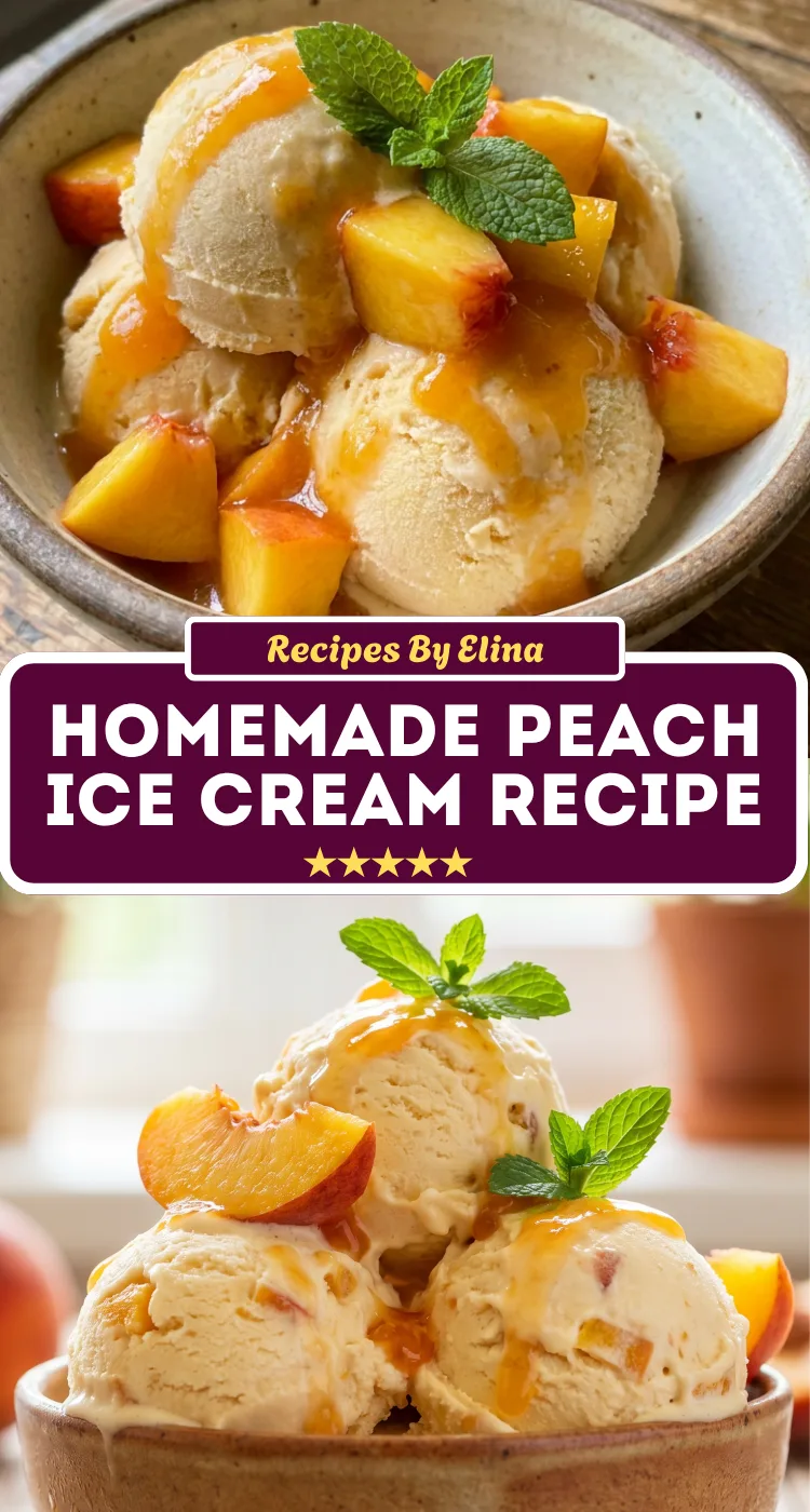 Homemade Peach Ice Cream Recipe