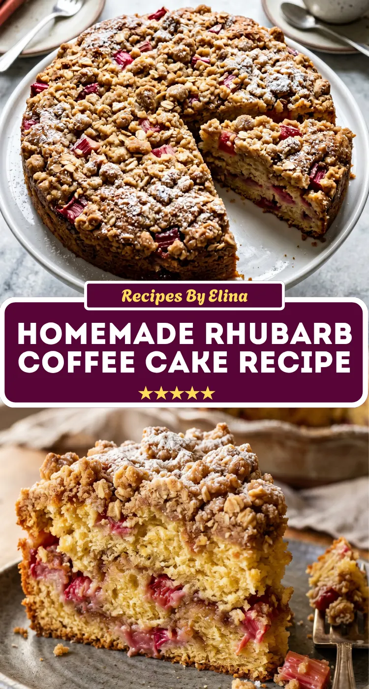Homemade Rhubarb Coffee Cake Recipe