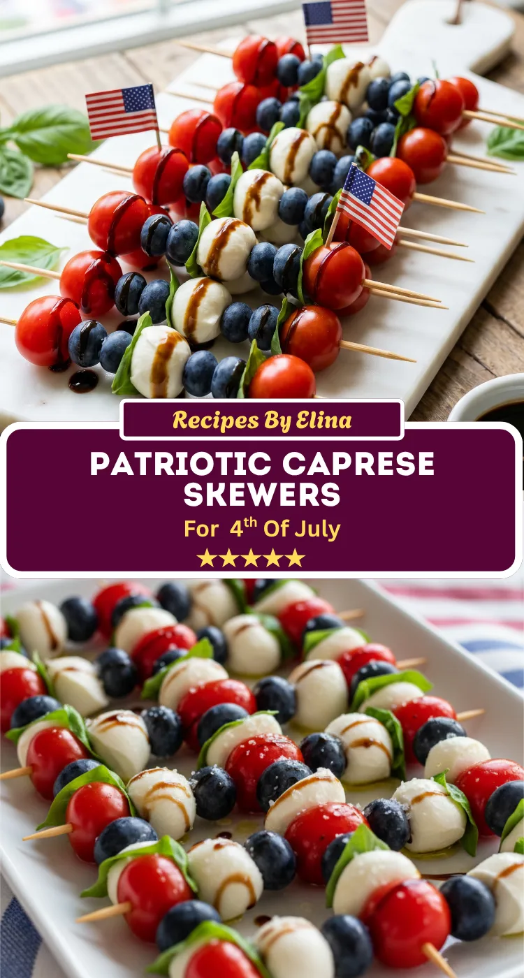 Patriotic Caprese Skewers