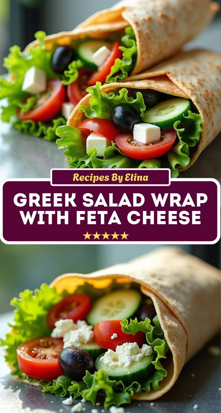 Greek Salad Wrap with Feta Cheese