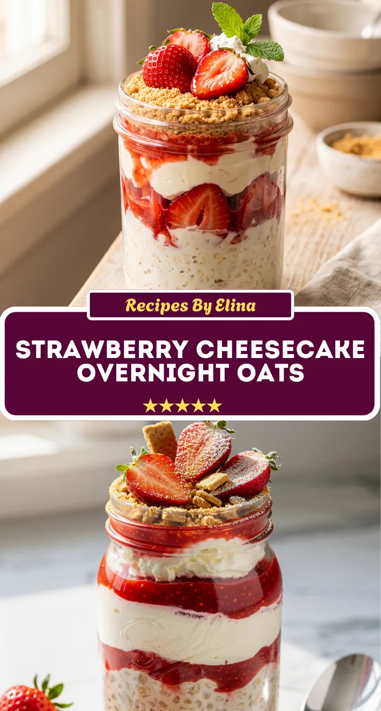 Strawberry Cheesecake Overnight Oats