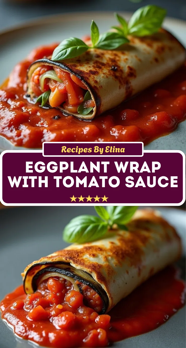 Eggplant Wrap with Tomato Sauce