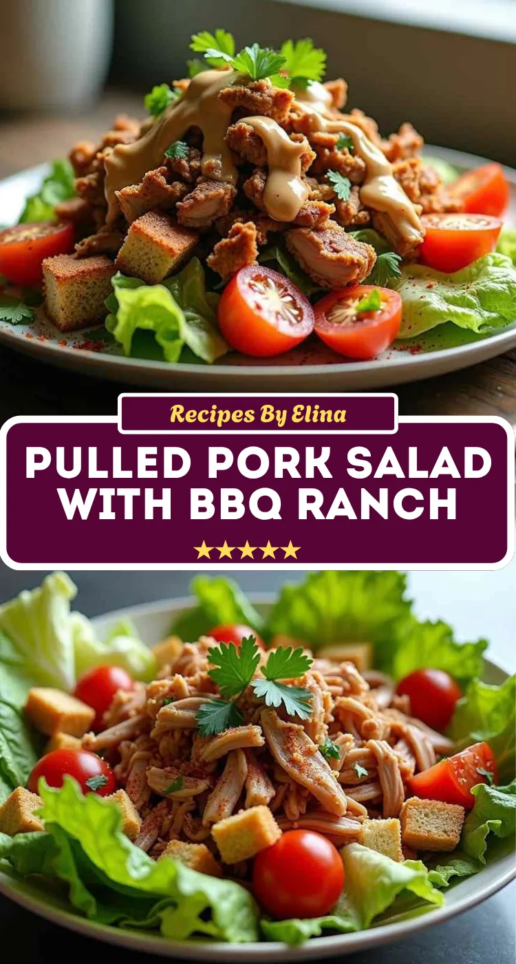 Pulled Pork Salad with BBQ Ranch